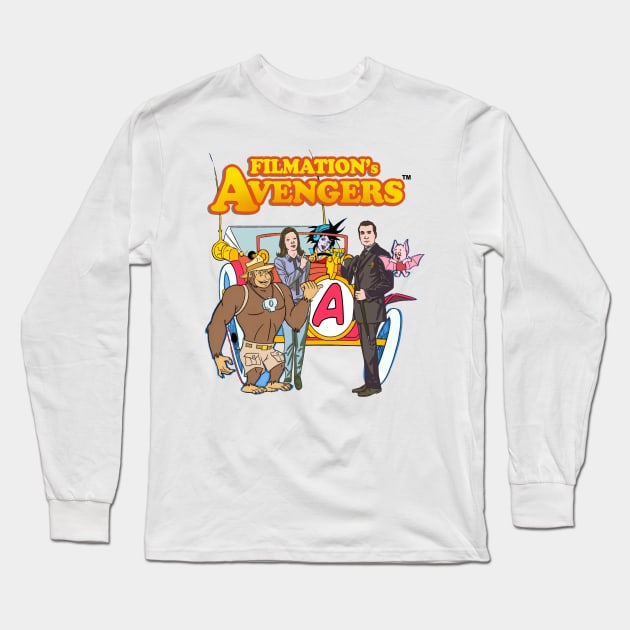 Filmation's The Avengerers! Long Sleeve T-Shirt by Andydrewz